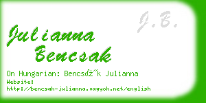 julianna bencsak business card